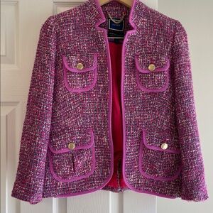 NWOT J. Crew Vibrant Multicolor Tweed Jacket